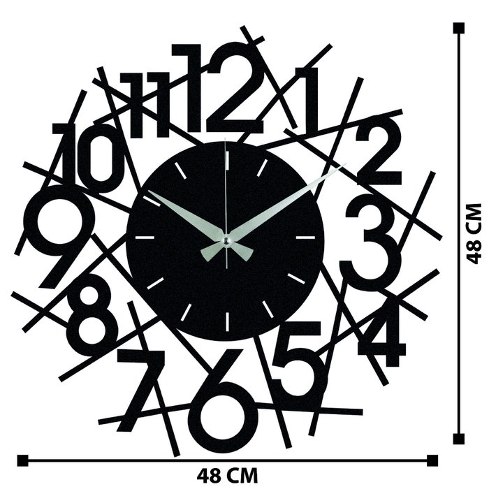 Wallity Rasputin Reloj de Pared Decorativo Negro Wallity Rasputin Reloj de Pared Decorativo Negro